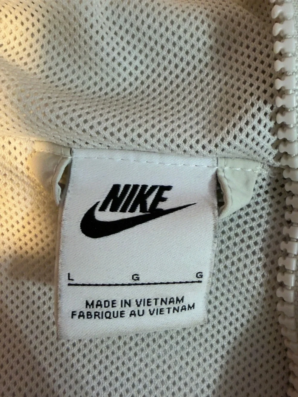 Nike Cream Hooded Full-Zip Windbreaker Jacket